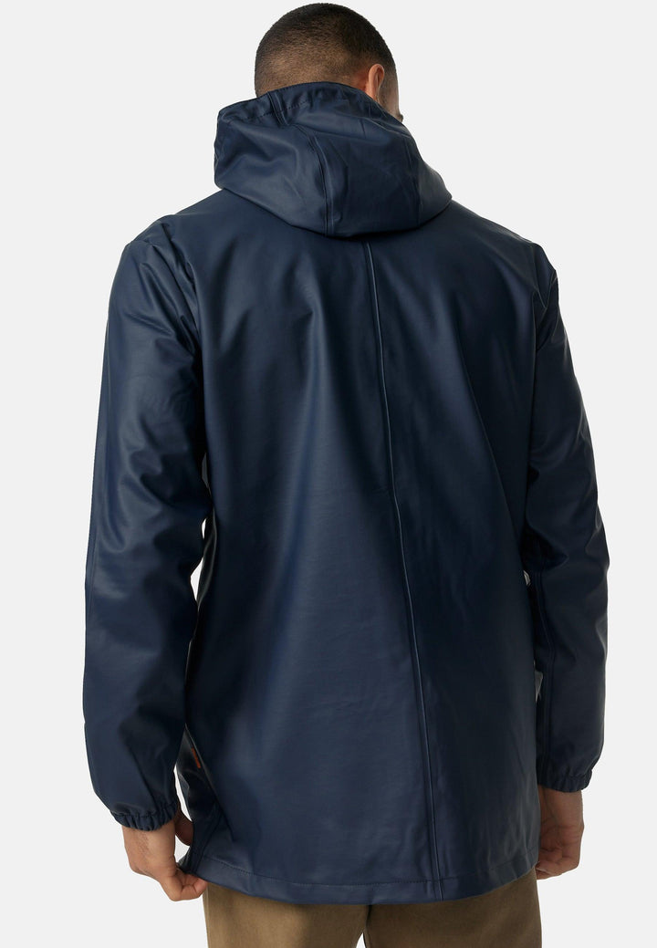 Indicode Herren Malmoe Regenjacke mit Kapuze lange wasserdichte Segeljacke - INDICODE