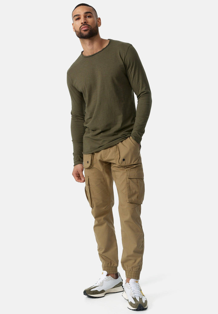Indicode Herren Leonard Cargohose aus Baumwoll-Mix mit 5 Taschen - INDICODE