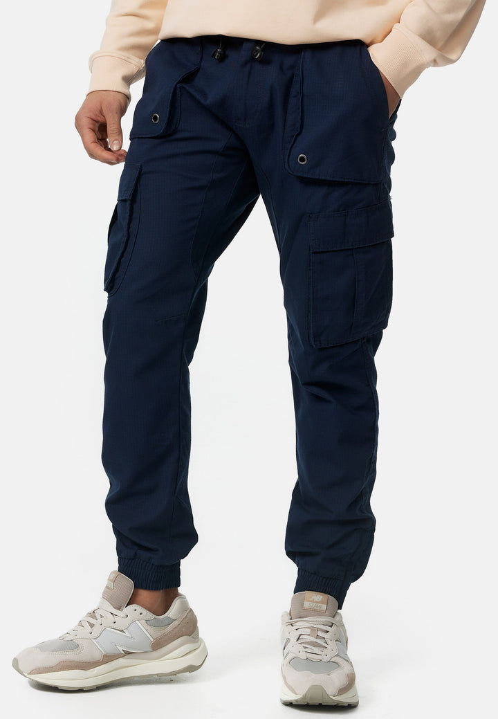 Indicode Herren Leonard Cargohose aus Baumwoll-Mix mit 5 Taschen - INDICODE