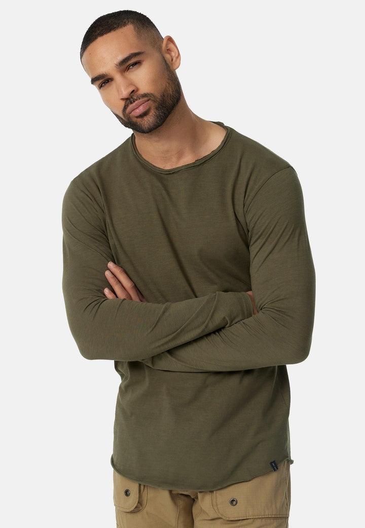 Indicode Herren Willbur Longsleeve Langarmshirt aus 100% Baumwolle - INDICODE