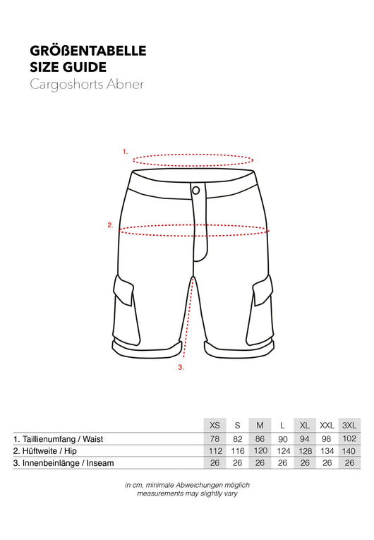 Indicode Herren Abner Cargo Shorts mit 7 Taschen aus 100% Baumwolle - INDICODE