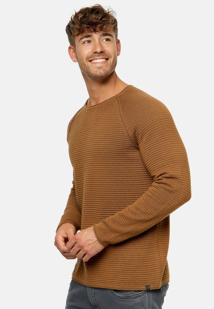 Indicode Herren INCamilo Strickpullover mit Roll Edge & Rundhals-Ausschnitt - INDICODE