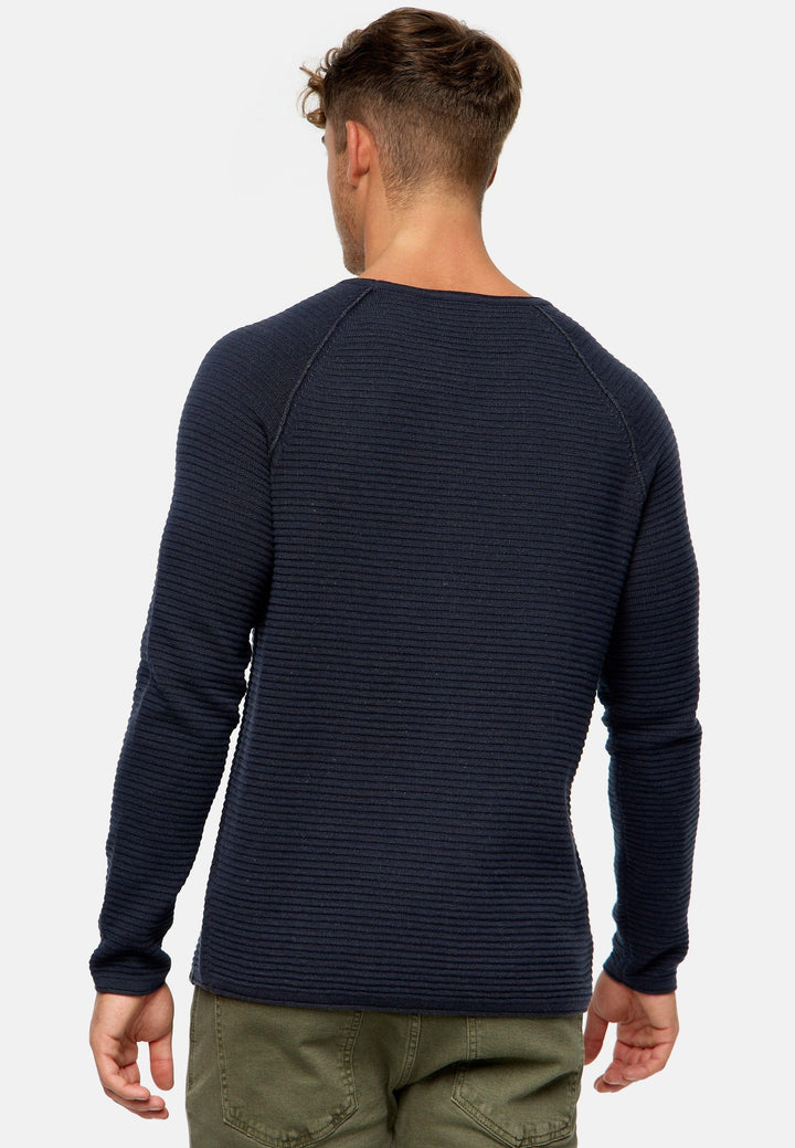 Indicode Herren INCamilo Strickpullover mit Roll Edge & Rundhals-Ausschnitt - INDICODE