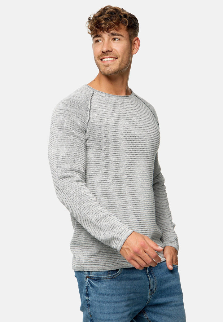 Indicode Herren INCamilo Strickpullover mit Roll Edge & Rundhals-Ausschnitt - INDICODE