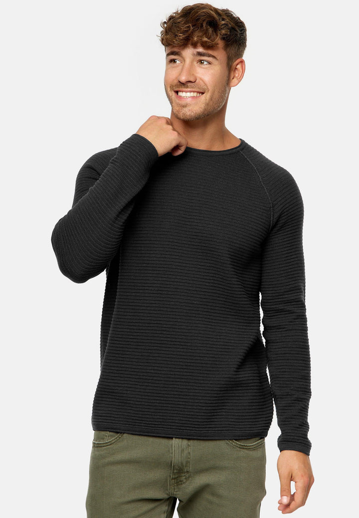 Indicode Herren INCamilo Strickpullover mit Roll Edge & Rundhals-Ausschnitt - INDICODE