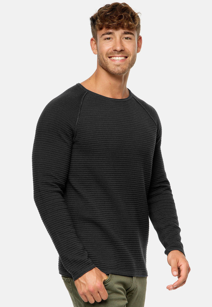 Indicode Herren INCamilo Strickpullover mit Roll Edge & Rundhals-Ausschnitt - INDICODE