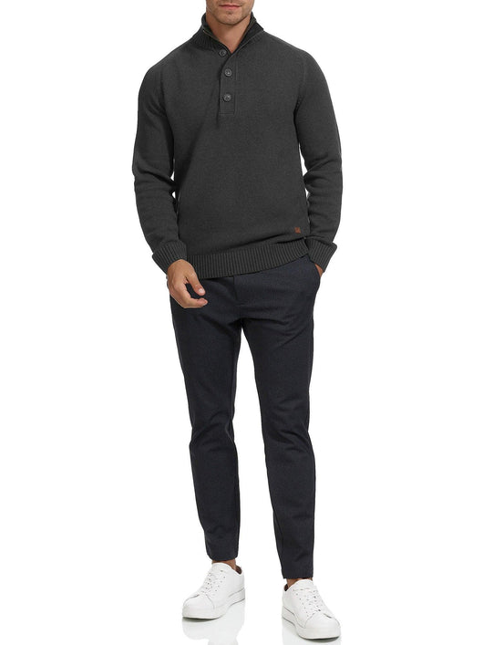 Indicode Herren INIsalu Pullover aus 80% Baumwolle mit Stehkragen