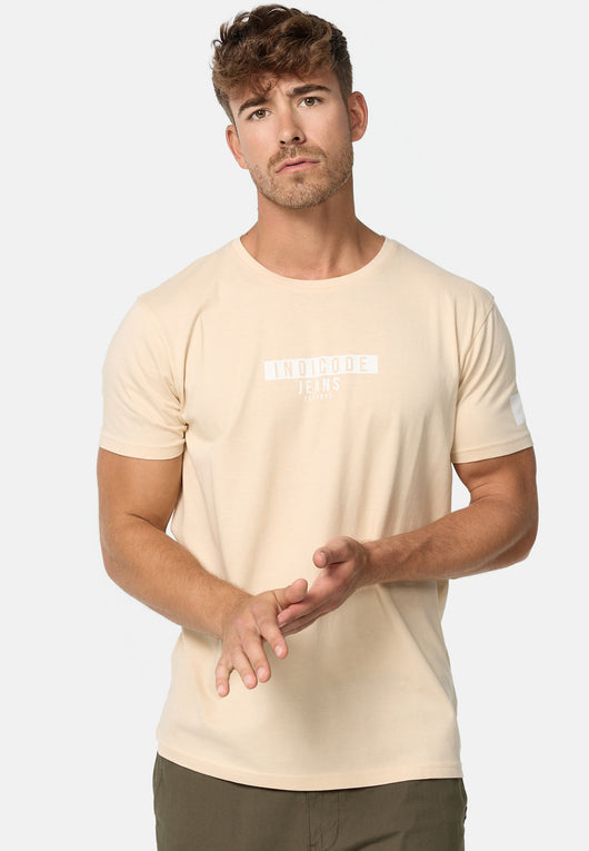 Indicode Herren GOTSVegas T-Shirt mit Rundhals-Ausschnitt aus Baumwolle