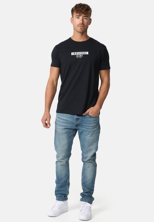 Indicode Herren GOTSVegas T-Shirt mit Rundhals-Ausschnitt aus Baumwolle