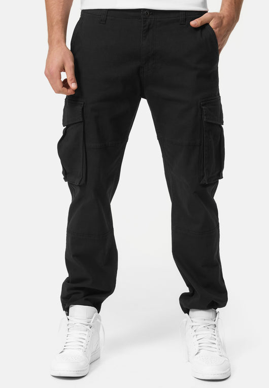 Indicode Herren INMauricio Cargohose aus 98 % Baumwolle mit 6 Taschen