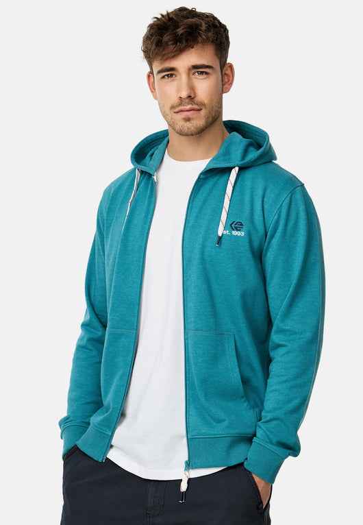 Indicode Herren INHoward Kapuzensweatjacke mit RIPP-Bündchen