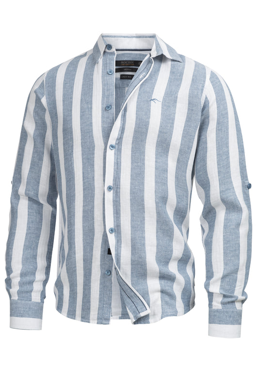 Indicode Herren Brayden Hemd gestreift mit Button-Down-Kragen