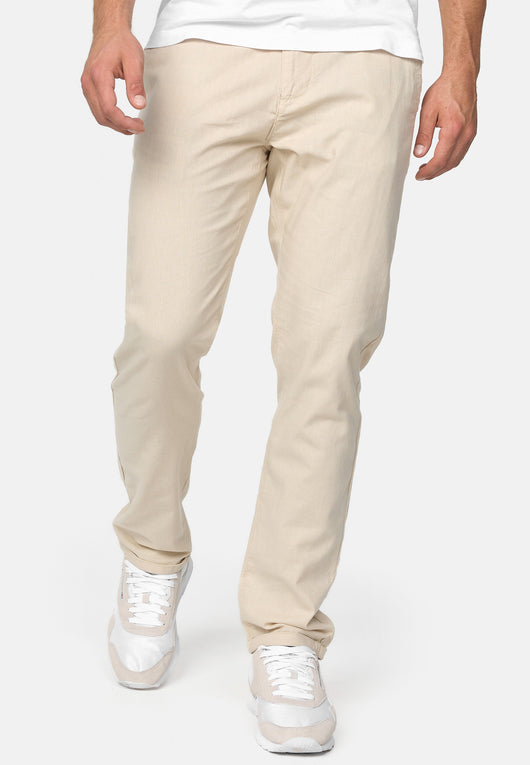 Indicode Men's Bryne Linen & Cotton 4 Pocket Trousers