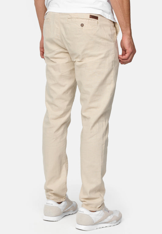 Indicode Men's Bryne Linen & Cotton 4 Pocket Trousers