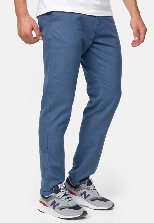 Indicode Men's Bryne Linen & Cotton 4 Pocket Trousers