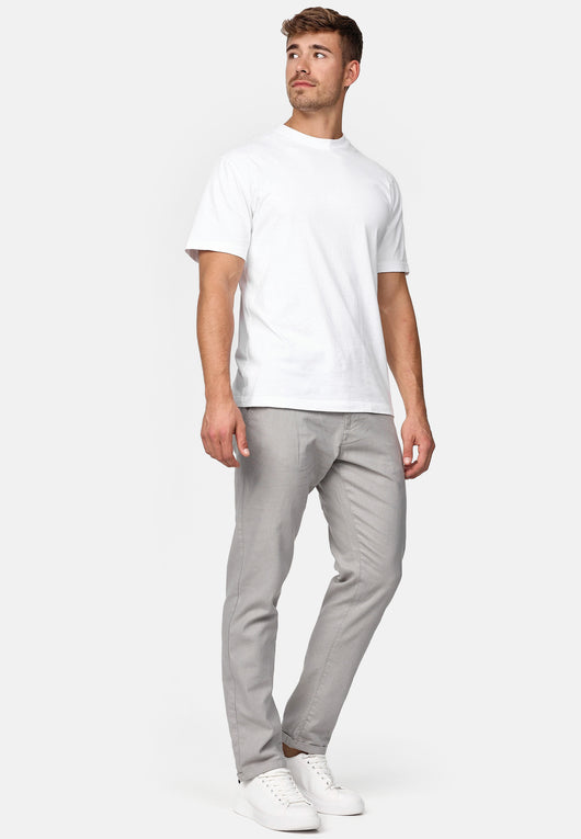 Indicode Men's Bryne Linen & Cotton 4 Pocket Trousers