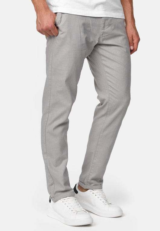 Indicode Men's Bryne Linen & Cotton 4 Pocket Trousers