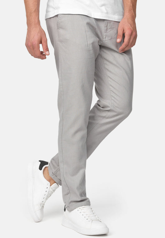 Indicode Men's Bryne Linen & Cotton 4 Pocket Trousers