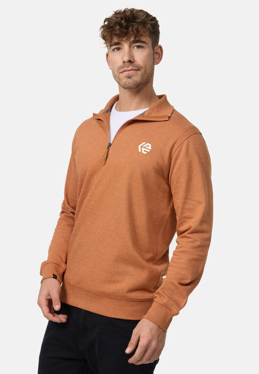 Indicode Herren INCaspar Sweatshirt mit Stehkragen