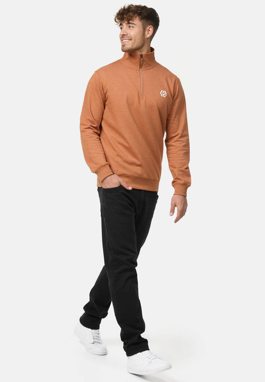 Indicode Herren INCaspar Sweatshirt mit Stehkragen