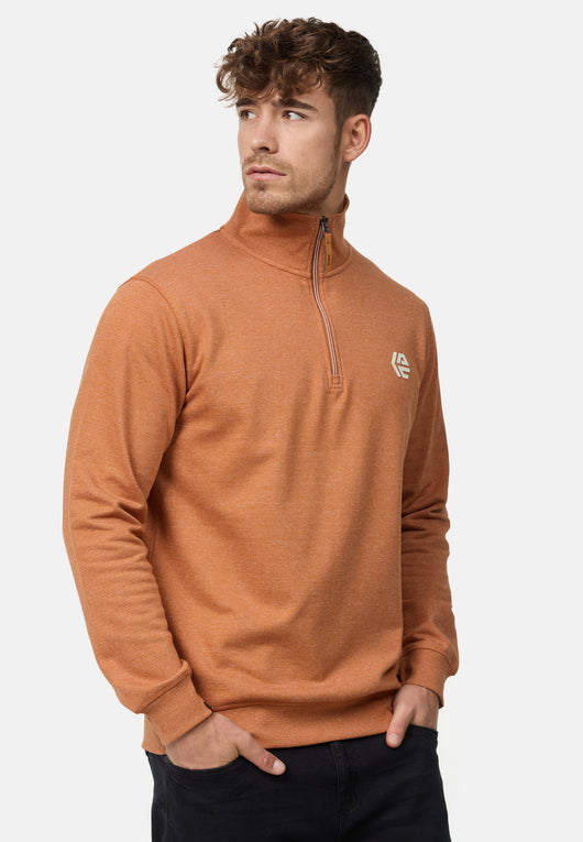 Indicode Herren INCaspar Sweatshirt mit Stehkragen