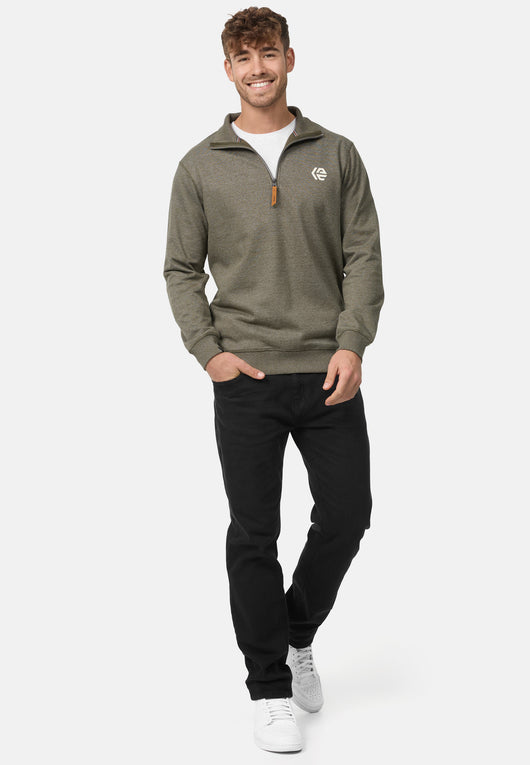 Indicode Herren INCaspar Sweatshirt mit Stehkragen