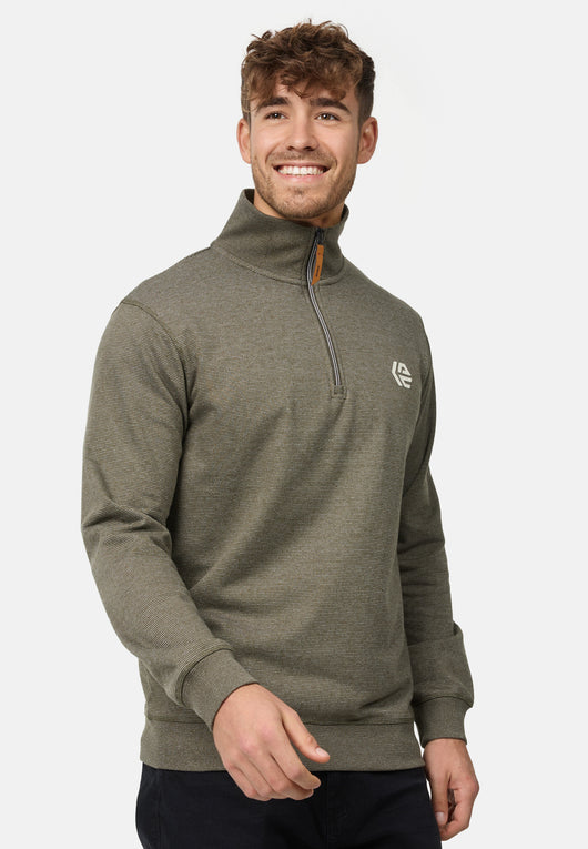 Indicode Herren INCaspar Sweatshirt mit Stehkragen