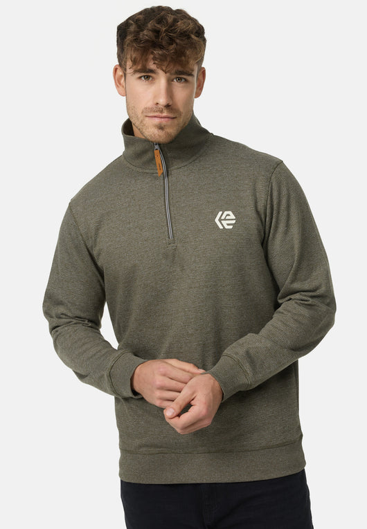 Indicode Herren INCaspar Sweatshirt mit Stehkragen