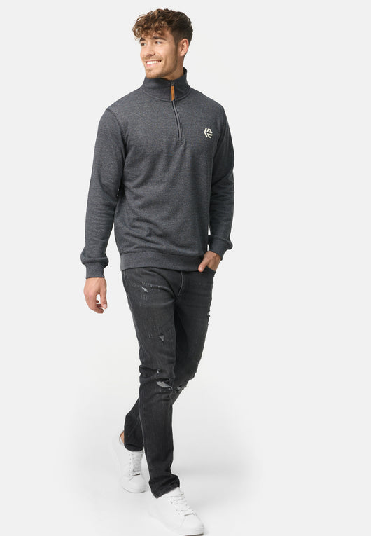 Indicode Herren INCaspar Sweatshirt mit Stehkragen