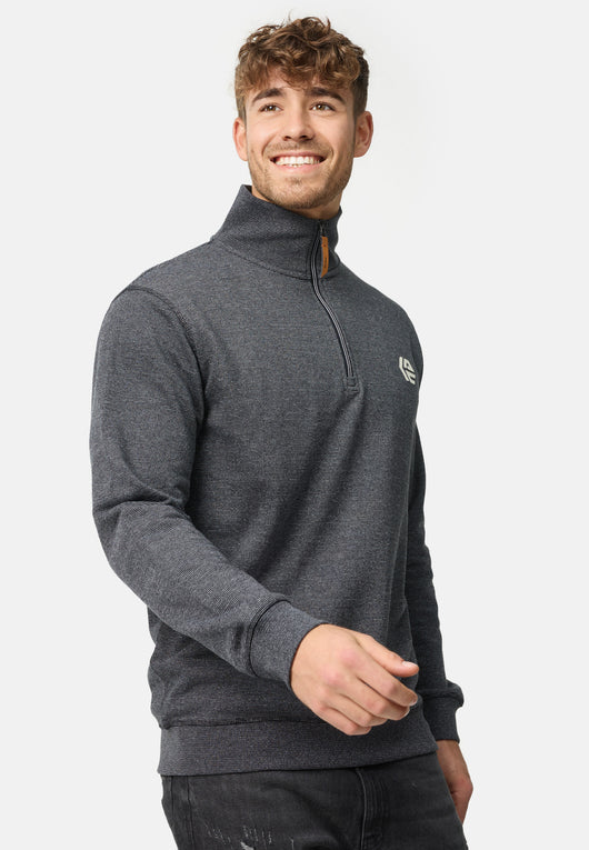 Indicode Herren INCaspar Sweatshirt mit Stehkragen