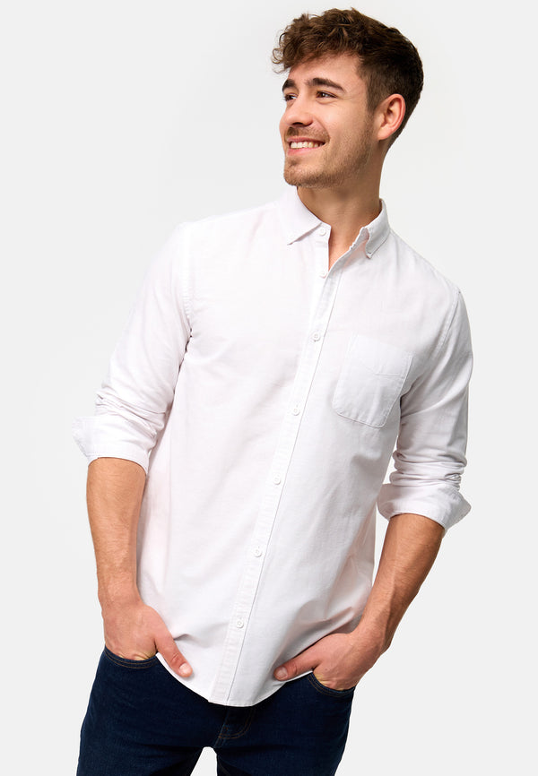 Indicode Herren Kepner Hemd einfarbig mit Brust-Tasche aus 100% Baumwolle