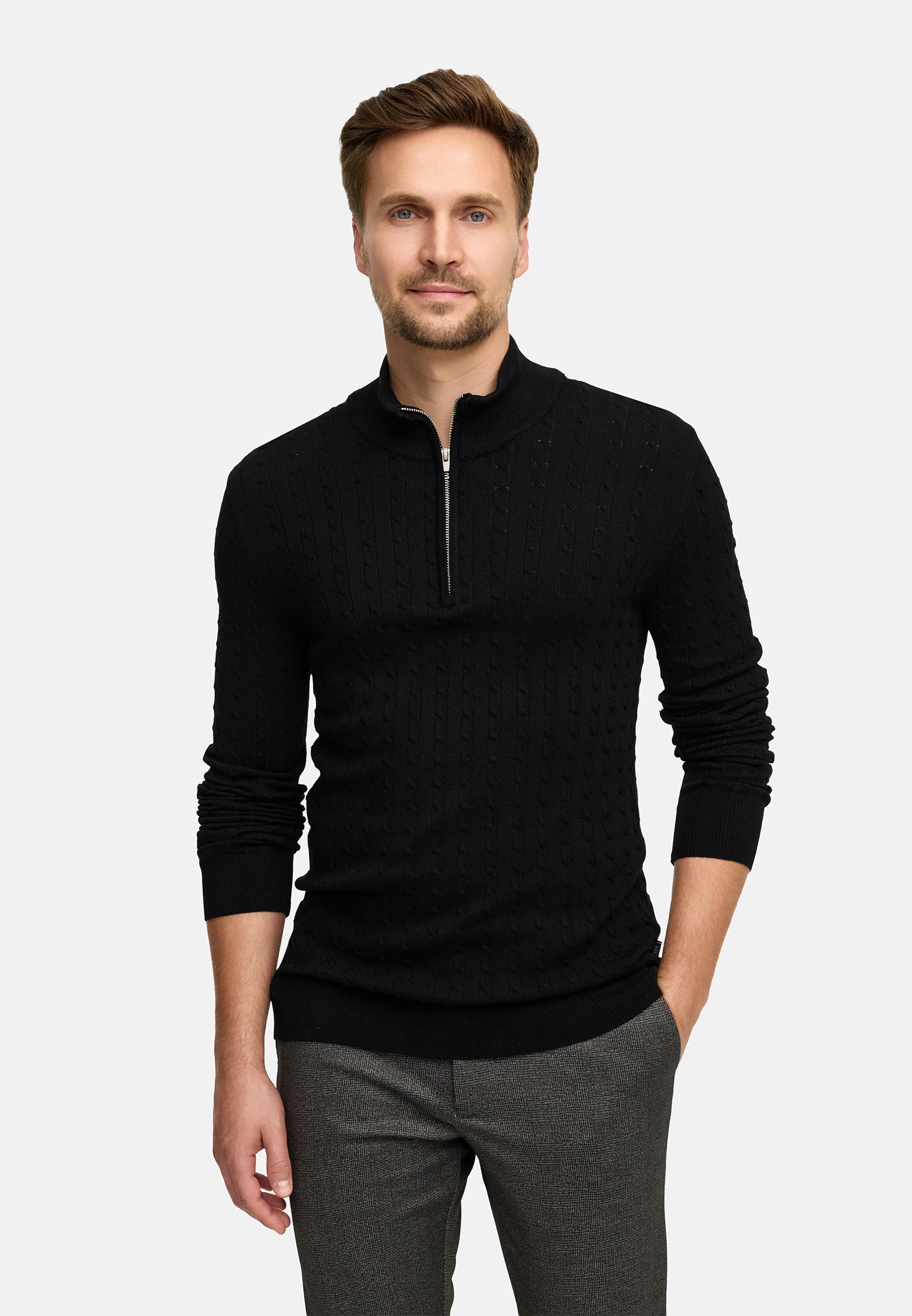 Strickpullover JFCamden half zip knit Produktbild