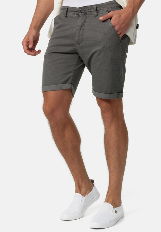 Indicode men's Estrada chino shorts with 4 pockets and belt, made of 98% cotton