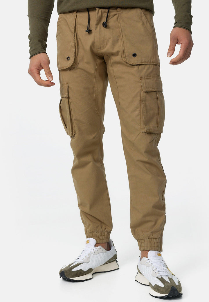 Indicode Herren Leonard Cargohose aus Baumwoll-Mix mit 5 Taschen - INDICODE