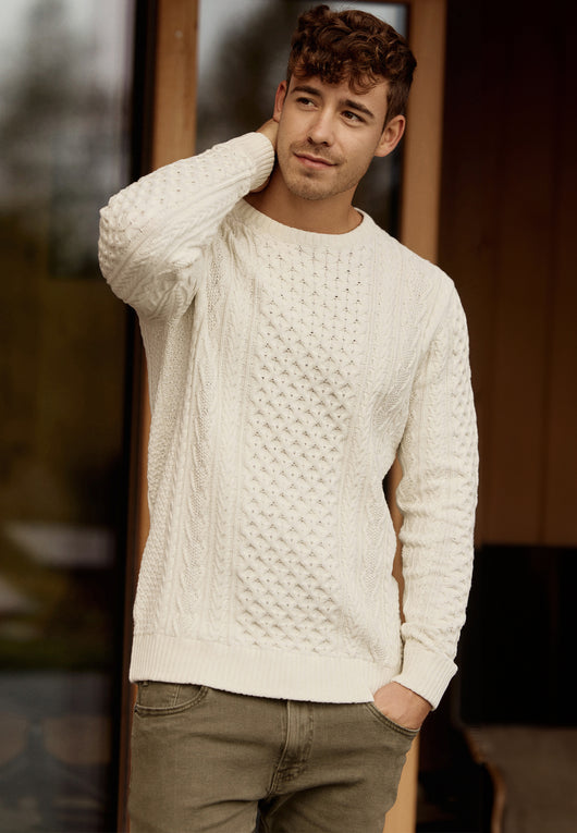 Indicode Herren INBellin Strickpullover mit Rundhals-Ausschnitt aus 80% Baumwolle