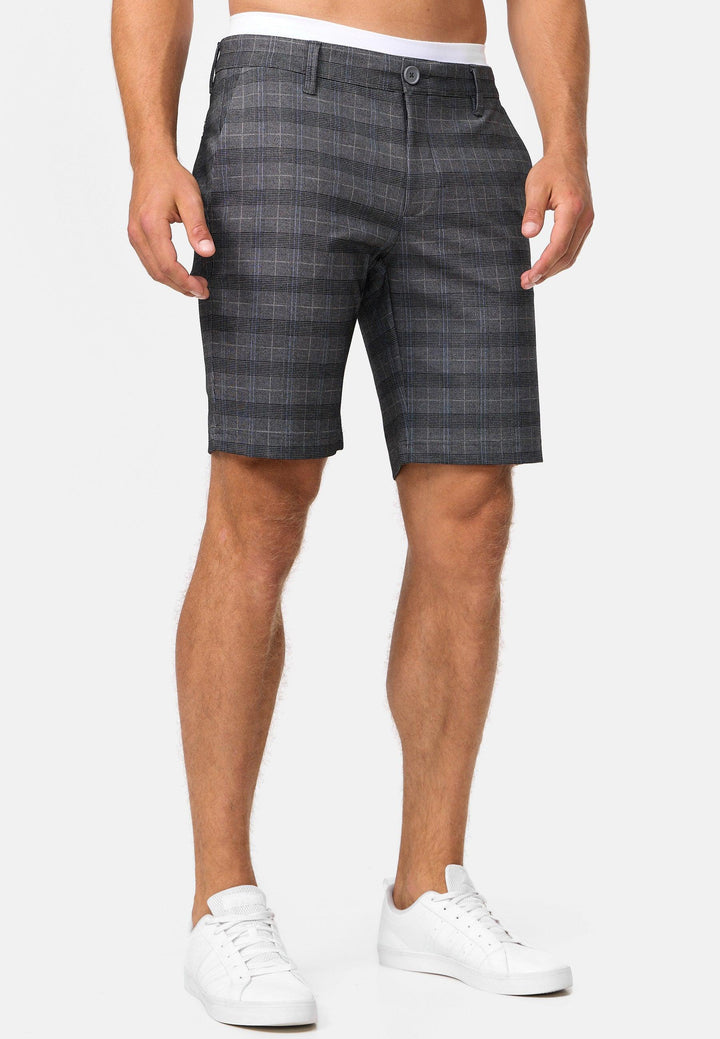 Indicode Herren Aalborg Chino Shorts mit 4 Taschen aus Viscose-Stretch - INDICODE