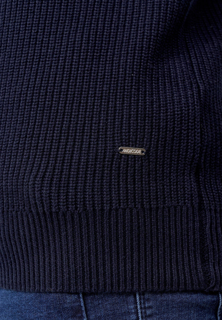 Indicode Herren Dodson Strickjacke mit Stehkragen aus 100% Baumwolle - INDICODE