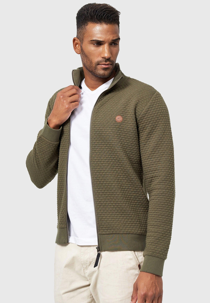 Indicode Herren Bermie Sweatjacke mit Stehkragen - INDICODE