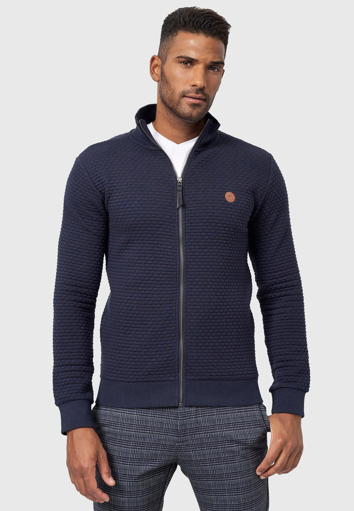 Indicode Herren Bermie Sweatjacke mit Stehkragen - INDICODE