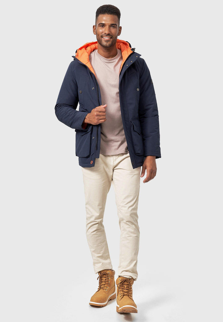 Indicode Herren Waters Parka mit Kapuze und verdecktem Reißverschluß