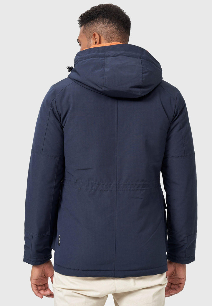 Indicode Herren Waters Parka mit Kapuze und verdecktem Reißverschluß