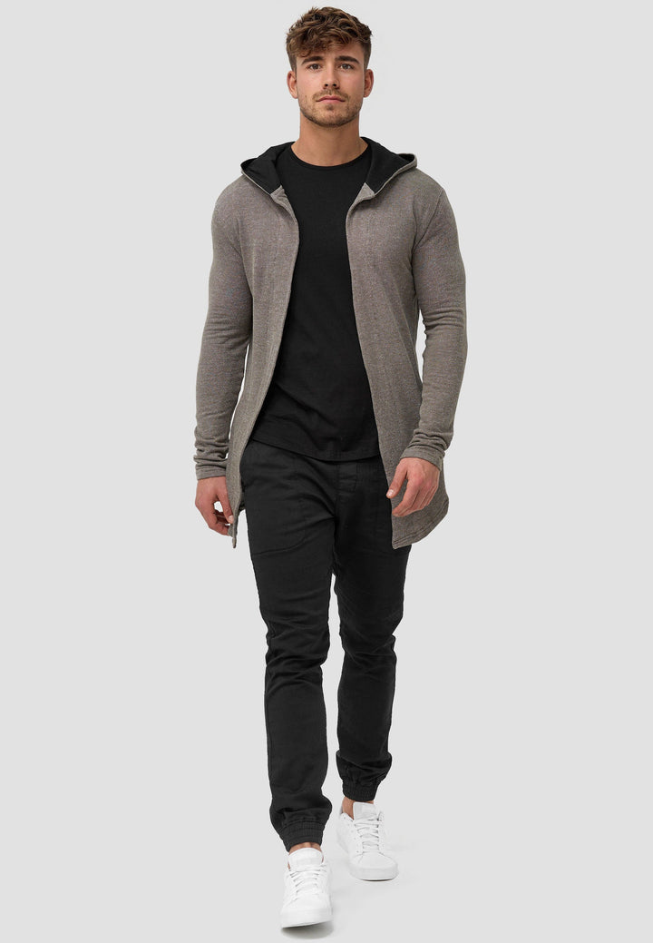 Indicode Herren Jacksonville Strickjacke mit Kapuze und 2 Taschen - INDICODE