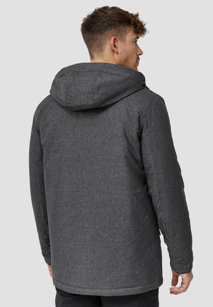 Jeff Herren Anders Parka mit Kapuze und verdecktem Reißverschluß - INDICODE
