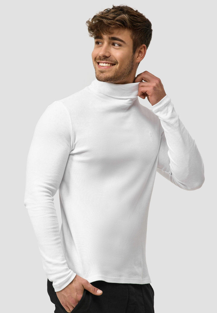 Indicode Herren Eagon Langarmshirt mit Rollkragen aus 100% Baumwolle - INDICODE