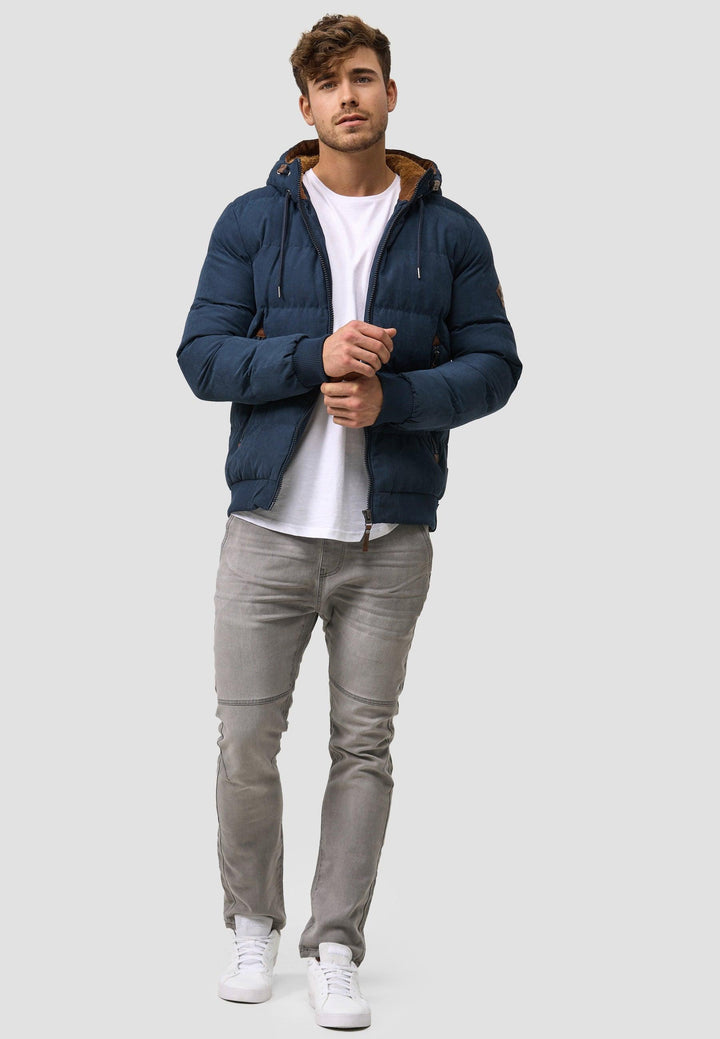 Indicode Herren Adeline Winterjacke mit gefütterter Kapuze (Teddyfutter) - INDICODE