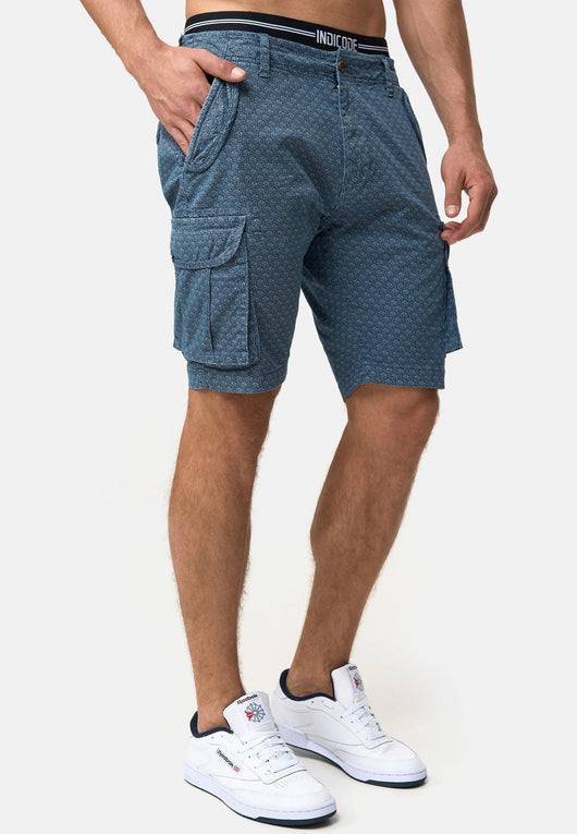 Indicode Herren Arbor Chino Cargo Shorts mit 6 Taschen aus 98% Baumwolle - INDICODE