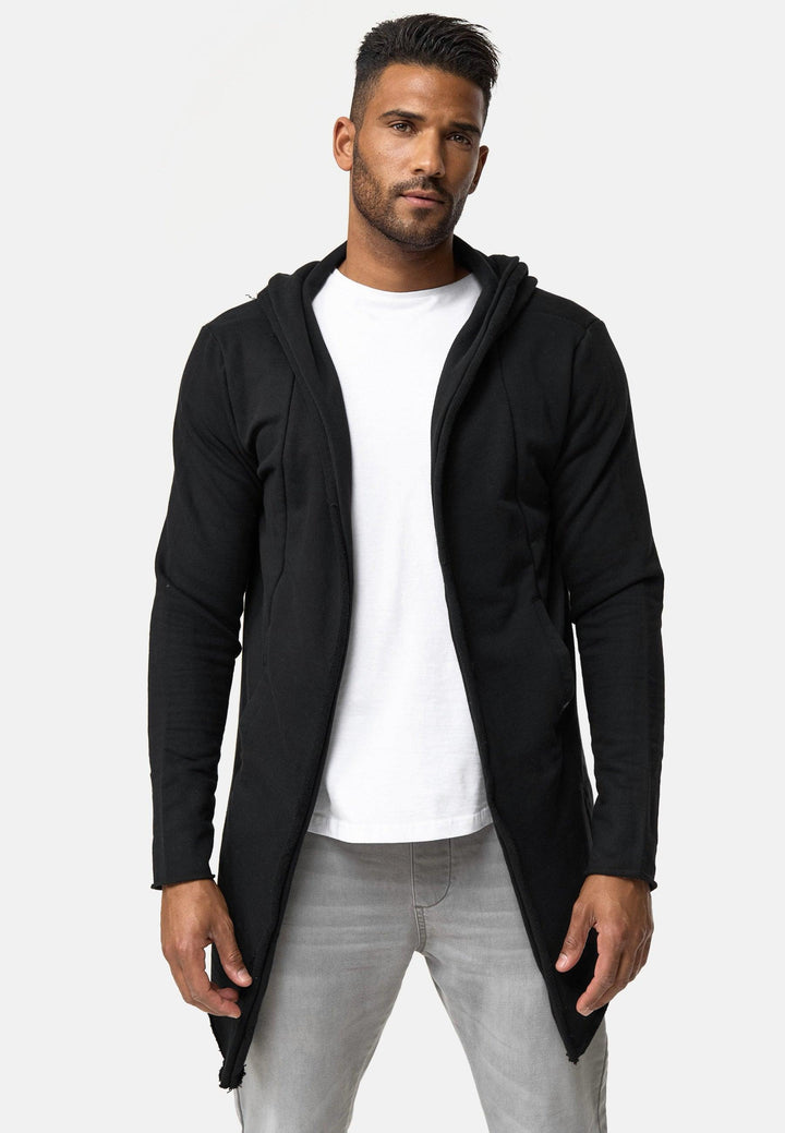 Indicode Herren Brekstad Oversize Sweatjacke mit Kapuze aus 100% Baumwolle - INDICODE