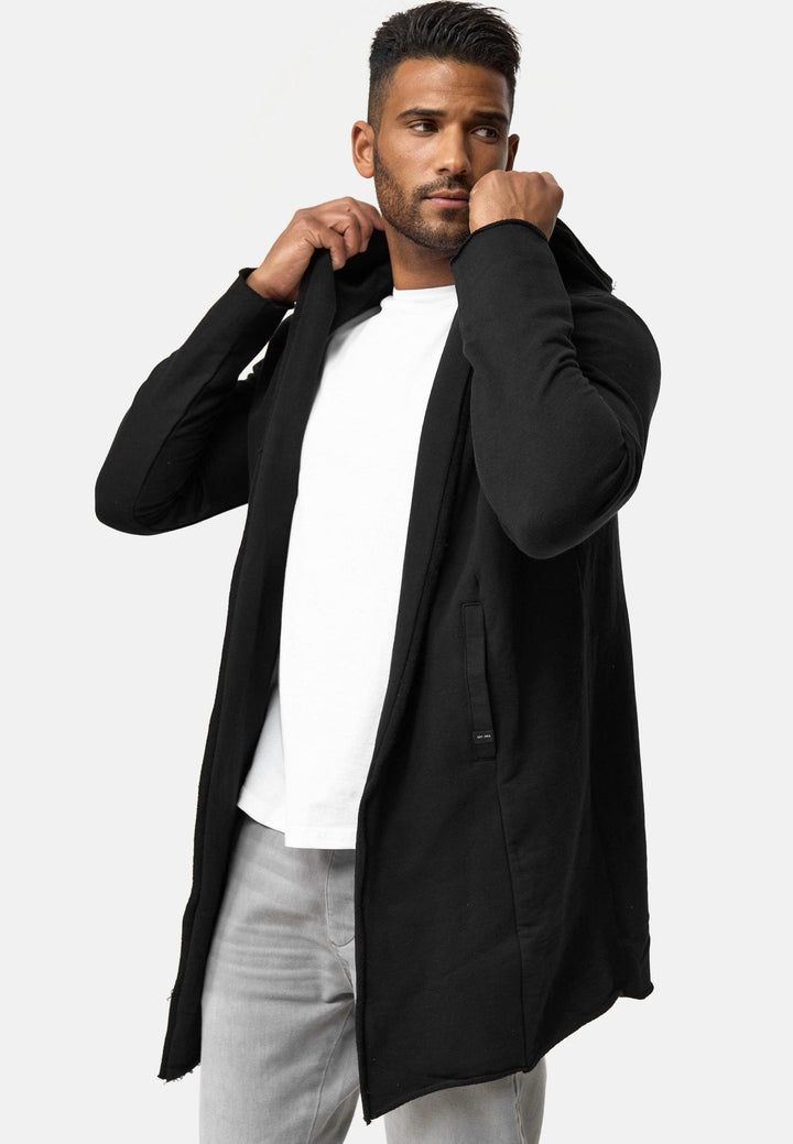 Indicode Herren Brekstad Oversize Sweatjacke mit Kapuze aus 100% Baumwolle - INDICODE