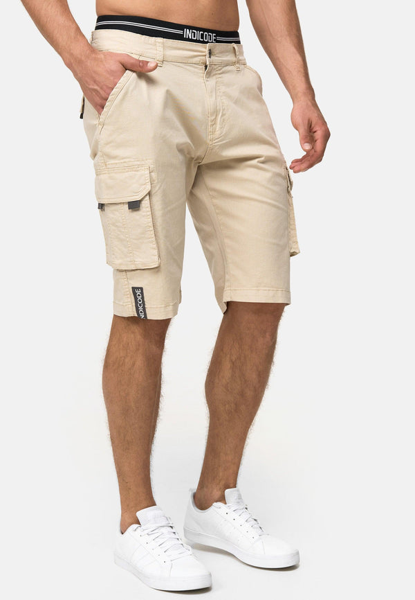 Indicode Herren Coeur Cargo Shorts mit 6 Taschen aus 98% Baumwolle