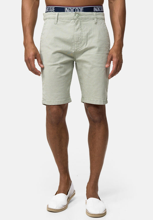 Indicode Herren Luis Chino Shorts mit 5 Taschen aus 98% Baumwolle - INDICODE
